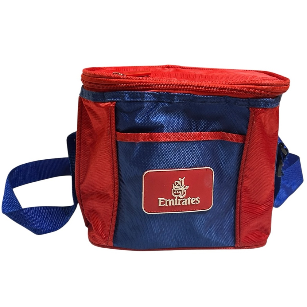 Emirates Airline Red and Blue Insulated Lunch Bag
